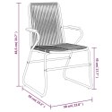 5-częściowy zestaw mebli ogrodowych, czarny, rattan PVC Lumarko!