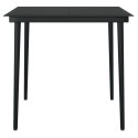 5-częściowy zestaw mebli ogrodowych, czarny, rattan PVC Lumarko!