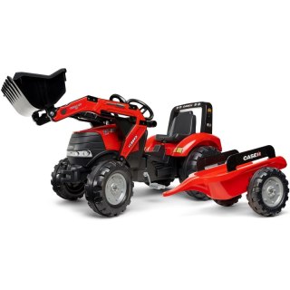 Traktor Case na Pedały z Łyżką i Przyczepką Czerwony od 3 Lat Lumarko!