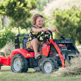 Traktor Case na Pedały z Łyżką i Przyczepką Czerwony od 3 Lat Lumarko!