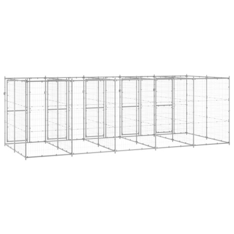 Kojec zewnętrzny dla psa, stal galwanizowana, 12,1 m² Lumarko!