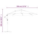  Wiszący parasol z aluminiowym słupkiem, 350 cm, bordowy Lumarko!