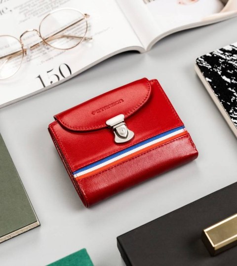 Skórzany portfel damski z systemem RFID — Peterson Lumarko!