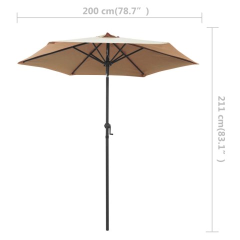  Parasol, taupe, 200 x 211 cm, aluminium Lumarko!