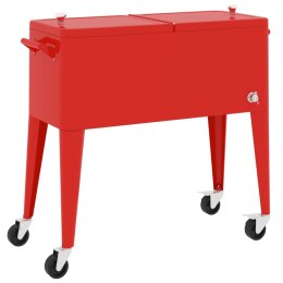 Wózek chłodniczy na kółkach, czerwony, 92x43x89 cm Lumarko!