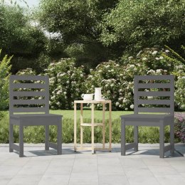 Krzesła ogrodowe, 2 szt., szare, 40,5x48x91,5 cm, lita sosna Lumarko!