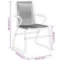 5-częściowy zestaw mebli ogrodowych, czarny, rattan PVC Lumarko!