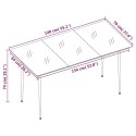 5-częściowy zestaw mebli ogrodowych, czarny, rattan PVC Lumarko!