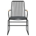 5-częściowy zestaw mebli ogrodowych, czarny, rattan PVC Lumarko!