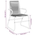 5-częściowy zestaw mebli ogrodowych, czarny, rattan PVC Lumarko!