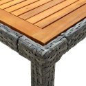 Stół ogrodowy, 90x90x75 cm, szary rattan PE i drewno akacjowe Lumarko!