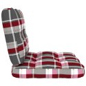 Poduszki na sofę z palet, 2 szt., czerwona krata, tkanina Lumarko!
