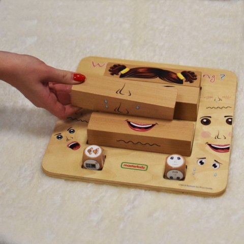 MASTERKIDZ Nauka Emocji Gra Drewniana Montessori Lumarko!