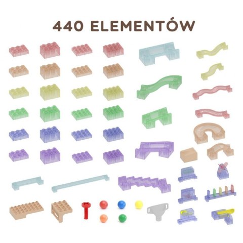 Zestaw Konstrukcyjny Tor dla Piłek Tablica STEM 440elementów Lumarko!