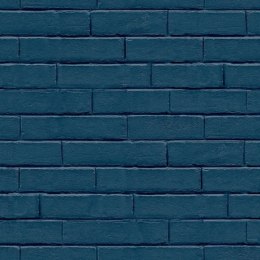 Tapeta Brick Wall, niebieska Lumarko