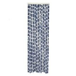 Zasłona na drzwi Chenille Stripe 185x56 cm, niebiesko-biała Lumarko
