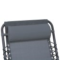 Poduszka zagłówek na krzesło, szara, 40x7,5x15 cm, textilene Lumarko