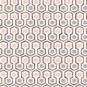 Tapeta Hexagon Pattern, różowo-fioletowa Lumarko