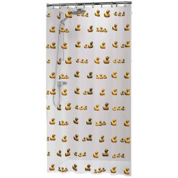 Zasłona prysznicowa Duckling, 180x200 cm, żółta Lumarko