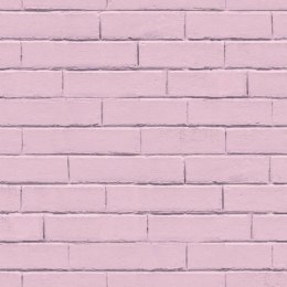 Tapeta Brick Wall, różowa Lumarko