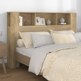 Wezgłowie łóżka z półkami, dąb sonoma, 160x18,5x104,5 cm Lumarko