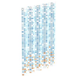Zasłona prysznicowa w kolorową mozaikę, 200x180x0,2 cm Lumarko