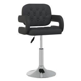 Obrotowe krzesła stołowe, 4 szt., czarne, sztuczna skóra Lumarko