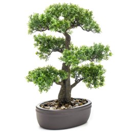 Sztuczny fikus bonsai w brązowej donicy, 43 cm Lumarko