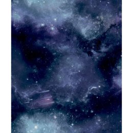 Tapeta Galaxy with Stars, czarno-fioletowa Lumarko