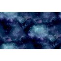 Tapeta Galaxy with Stars, czarno-fioletowa Lumarko