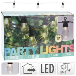 Ogrodowe oświetlenie imprezowe, sznur 20 lampek LED, 12 V Lumarko