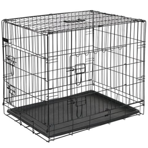 @PET Klatka transportowa dla psa, metal, 63x44x50,5 cm, czarna, 15001 Lumarko