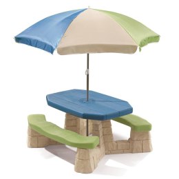 Stół piknikowy z parasolem Aqua Lumarko