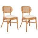 Krzesła stołowe, 2 szt., lniane Lumarko
