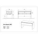 Ławka na buty GW-Avino, 38x92x51, cm dąb Navarra i biel Lumarko