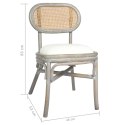 Krzesła stołowe, 2 szt., szare, lniane poduszki Lumarko