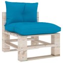 Poduszki na sofę z palet, 2 szt., niebieskie, tkanina Lumarko