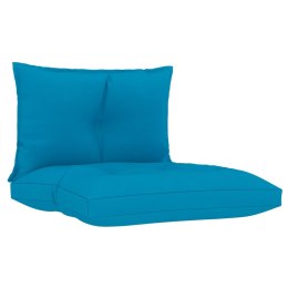 Poduszki na sofę z palet, 2 szt., niebieskie, tkanina Lumarko
