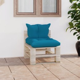 Sofa środkowa z palet, z poduszkami, drewno sosnowe Lumarko