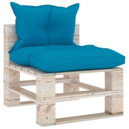 Sofa środkowa z palet, z poduszkami, drewno sosnowe Lumarko