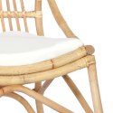 Krzesło rattanowe, lniana poduszka Lumarko