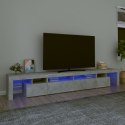 Szafka pod TV z oświetleniem LED, szarość betonu, 260x36,5x40cm Lumarko