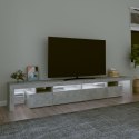 Szafka pod TV z oświetleniem LED, szarość betonu, 260x36,5x40cm Lumarko