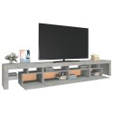 Szafka pod TV z oświetleniem LED, szarość betonu, 260x36,5x40cm Lumarko