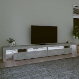 Szafka pod TV z oświetleniem LED, szarość betonu, 290x36,5x40cm Lumarko