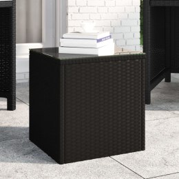 Stolik boczny, czarny, 40x37x40,5 cm, polirattan Lumarko