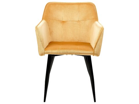 Zestaw 2 krzeseł do jadalni welurowy żółty JASMIN