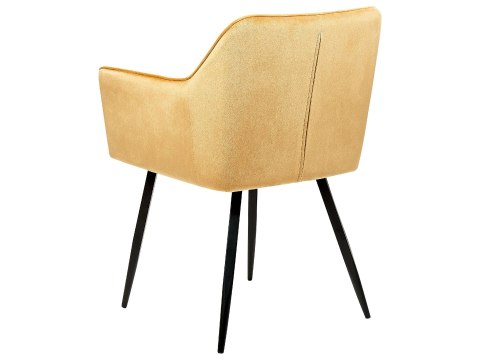 Zestaw 2 krzeseł do jadalni welurowy żółty JASMIN
