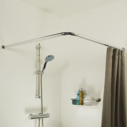 Narożny drążek prysznicowy, 90 x 90 cm, matowy szary Lumarko!