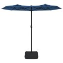 Parasol ogrodowy podwójny z LED, lazurowy, 316x240 cm Lumarko!